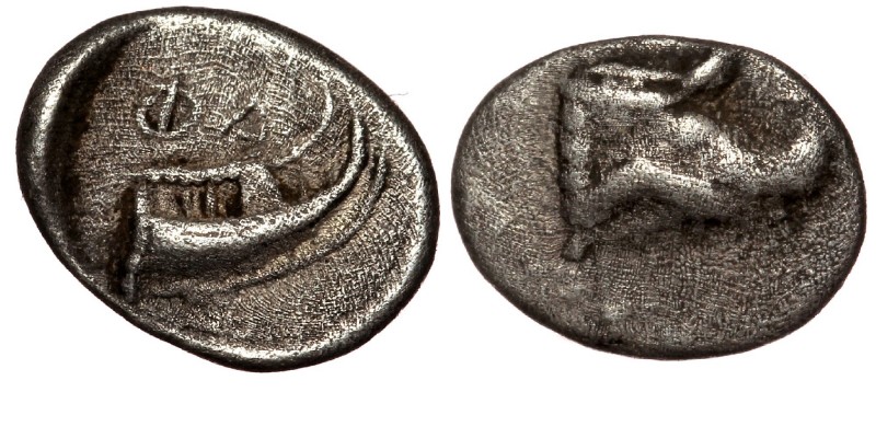 LYCIA. Phaselis. Circa 500-440 BC. AR Obol
ΦA…. tern of galley right within incu...