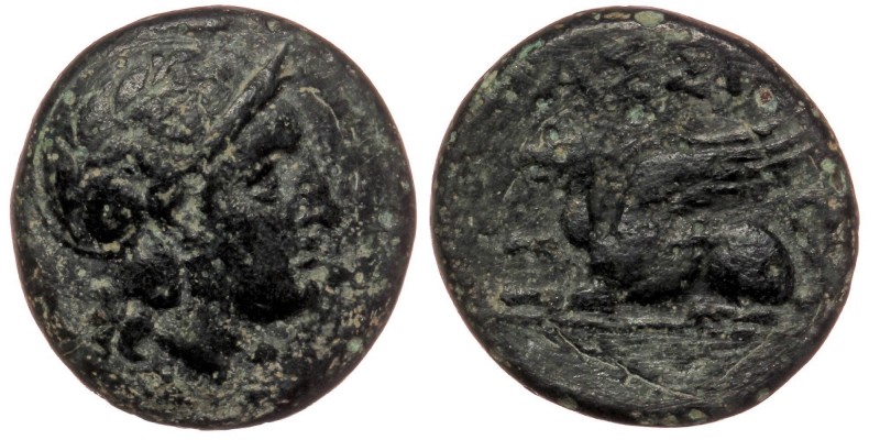 TROAS. Assos. AE17 (4th-3rd centuries BC).
Obv: Helmeted head of Athena right.
R...