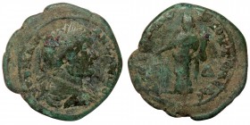 Caracalla AE28 of Tomis, Thrace-Moesia. AD 198-217. 
AYT K M AYΡ ANTΩNEINOC, laureate, draped and cuirassed bust right. 
MHTΡOΠ ΠONTOY TOMEΩC, Nemesis...