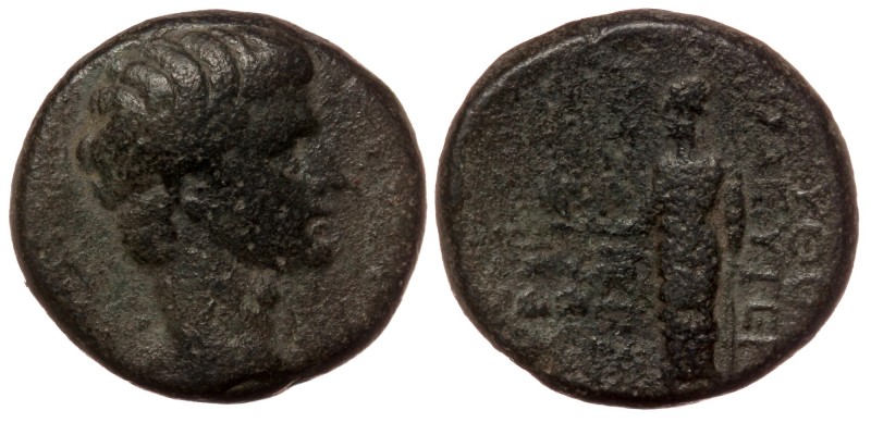 PHRYGIA. Laodicea. Augustus (27 BC-14 AD). Ae.
Bare head right.
Rev: Zeus Laodik...