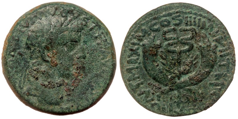 TIBERIUS (14-37). Dupondius. Commagene. AE
TI CAESAR DIVI AVGVSTI F AVGVSTVS. La...