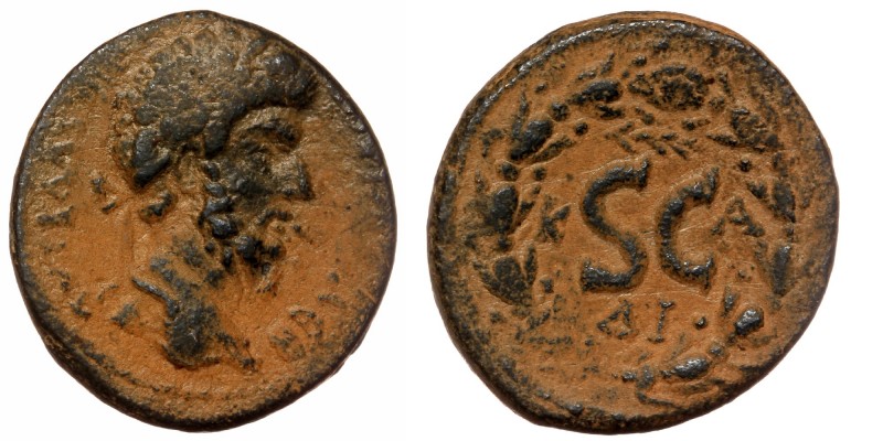 SYRIA. Seleucis and Pieria. Antioch. Lucius Verus (161-169)). Ae.
AYT K Λ AYPHΛ ...