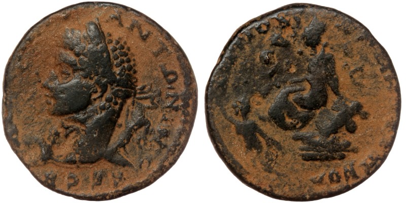 SYRIA, Seleucis and Pieria. Antioch. Elagabalus, 218-222. AE
Radiate, draped and...