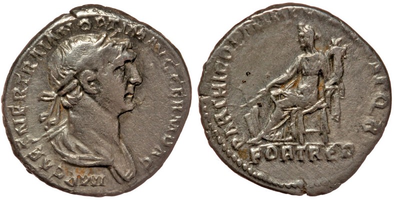 Trajan AD 98-117. Rome. Denarius AR
IMP CAES NER TRAIAN OPTIM AVG GERM DAC, laur...