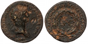 Trajan (98-117) AE24 (Struck in Rome for circulation in Syria, Struck AD 115/16. 
Obv: IMP CAES NER TRAIANO OPTIMO AVG GER , radiate bust right, drape...