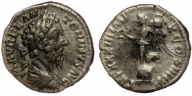 Marcus Aurelius (161-180), Denarius
 laureate head right.
Rev: Victory advancing left, holding wreath and palm; star in left field.
RIC III 411.
3.10 ...
