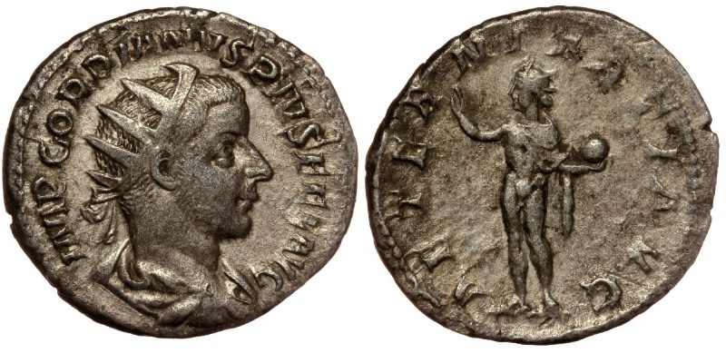 Gordian III AR Antoninianus. Rome, AD 241-243
radiate, draped and cuirassed bust...