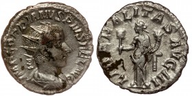 Gordian III AR Antoninianus. Rome, AD 239-240. 
radiate, draped, and cuirassed bust to right
Rev: Liberalitas standing left, holding abacus and cornuc...