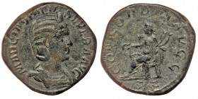 Otacilia Severa (wife of Philip I), 244-249 AD. Sestertius
Diademed draped bust right
Rev: Concordia seated left, holding patera and double cornucopia...