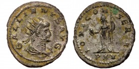 Gallienus AE22 silvered Antoninianus. Antioch, AD 267. 
GALLIENVS AVG, radiate, draped bust to right 
Rev: IOVI CONSERVAT, Jupiter standing to left ho...