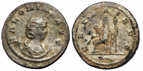 Salonina. Augusta (254-268) AE22 silvered Antoninianus Antioch mint. 11th emission, circa AD 264-265. 
SALONINA AVG draped bust right, wearing stephan...