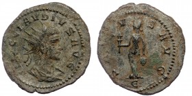 Claudius II Gothicus. A.D. 268-270. AE21 silvered antoninianus Antioch struck AD 268/9. 
IMP C CLAVDIVS AVG radiate, draped and cuirassed bust of Clau...
