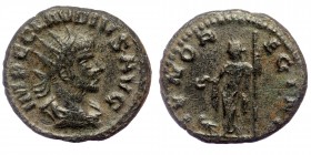 Claudius Gothicus (AD 268-270) AE20 Antoninianus, Antioch 
IMP C CLAVDIVS AVG radiate, draped, cuirassed bust right 
IVNO REGINA Juno standing left ho...