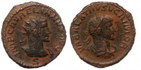 Aurelian AD 270-275. Antioch .Antoninianus AE
IMP C AVRELIANVS AVG, radiate and cuirassed bust of Aurelian right, below, S 
Rev: VABALATHVS VCRIMDR, l...