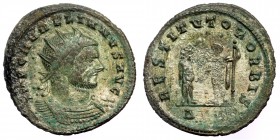 AURELIAN (270-275) AE23 silvered Antoninianus. Struck at Cyzicus, 274-275 AD. 
IMP C AVRELIANVS AVG radiate, cuirassed bust right 
Rev: RESTITVTOR ORB...