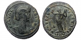 Galeria Valeria (310-311.) AE29 Follis Cyzicus 
GAL VALERIA AVG, draped bust right 
VENERI VICTRICI / MKV Venus standing left, holding apple and adjus...