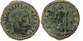Galerius. (305-311) AE Follis Cyzicus mint. Struck 308-309 AD. 
GAL MAXIMIANVS P F AVG, laureate head right 
Rev: GENIO A-VGVSTI, Genius standing left...