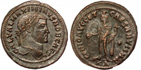 Galerius, as Caesar (AD 305-311). Follis or nummus, Cyzicus, 1st officina, ca. AD 295-296. 
GAL VAL MAXIMIANVS NOB CAES, laureate head of Galerius rig...