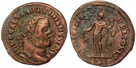 Galerius, 305-311. Follis AE. Alexandria
IMP C GAL VAL MAXIMIANVS P F AVG Laureate head of Galerius to right
Rev: GENIO IMPERATORIS/ B-P-K Genius, nud...