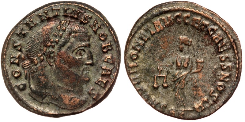 CONSTANTIUS I (Caesar, 293-305). Follis AE
Laureate head right.
Rev: Moneta stan...