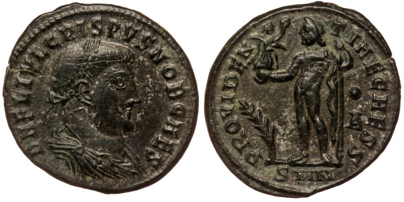 Crispus as Caesar (316-326), AE Follis
Issued 317-320. Nicomedia
Obv: Laureate a...