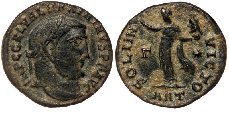 Maximinus II AE21 follis . Antioch, AD 312. 
IMP C GAL VAL MAXIMINVS P F AVG, la...