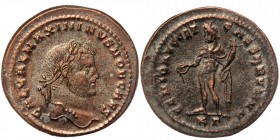 Maximinus II Daia, as Caesar AD 305-308. Struck circa AD 307. AECyzicus Follis 
GAL VAL MAXIMINVS NOB CAES, laureate head right.
Rev: GENIO AVGG ET CA...