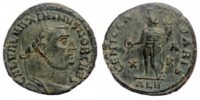 Maximinus II Daza. As Caesar (305-308) AE24 follis, Alexandria mint, struck AD 308. 
GAL VAL MAXIMINVS NOB CAES laureate head right 
GENIO CAESARIS, G...