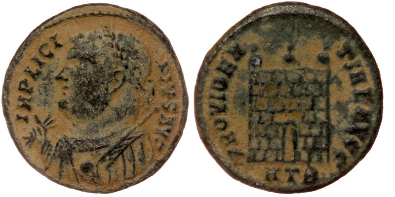 Licinius I. AD 308-324. AE19 Follis Heraclea mint, 2nd officina. Struck AD 316-3...