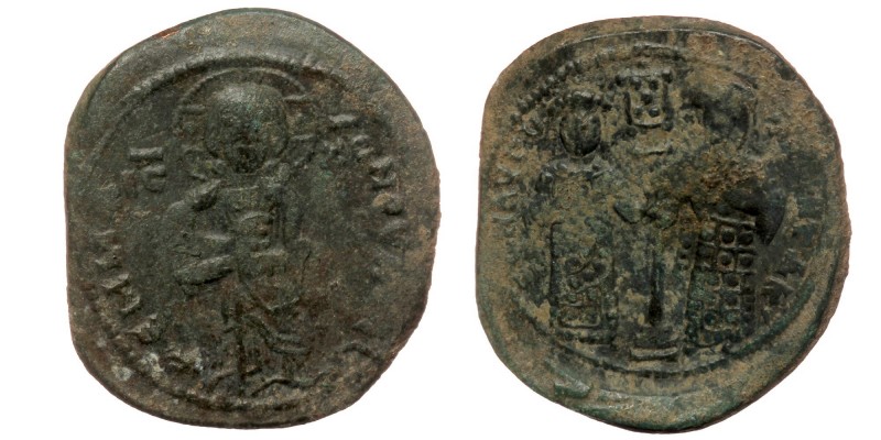 Constantine X Ducas and Eudocia (1059-1067), Constantinople AE30 Follis 
+EMMANO...