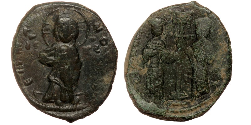 Constantine X Ducas and Eudocia AD 1059-1067. Constantinople Follis AE28
Christ ...