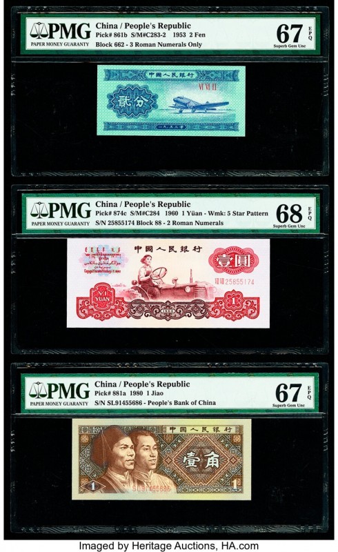 China People's Bank of China 2 Fen; 1 Jiao; 5; 1 Yuan 1953; 1980 (3); 1960 Pick ...