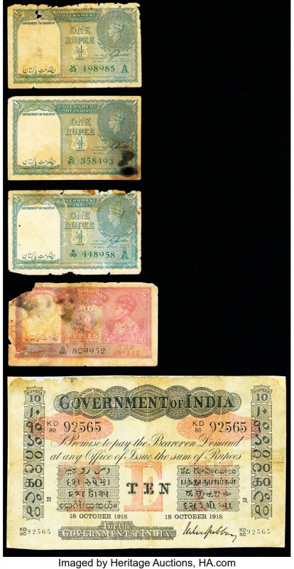 India Group Lot of 5 Examples Poor. No returns accepted on this lot for any reas...