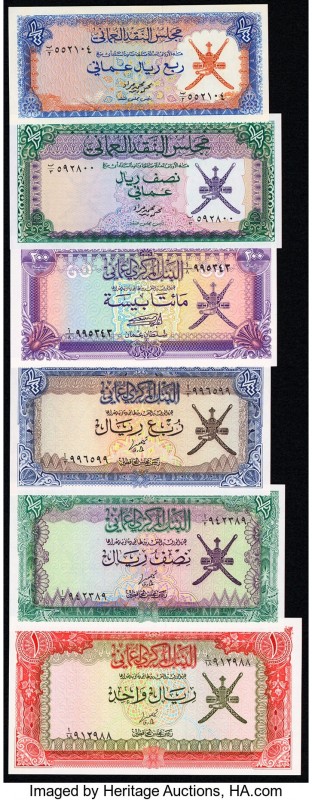 Oman Central Bank of Oman Group Lot of 6 Examples Crisp Uncirculated. 

HID09801...