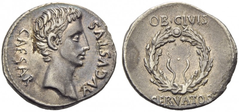 Augustus (27 BC - AD 14), Denarius, Spain: Colonia Patricia (?), c. 19 BC; AR (g...