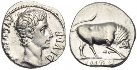 Augustus (27 BC - AD 14), Denarius, Lugdunum, 15-13 BC