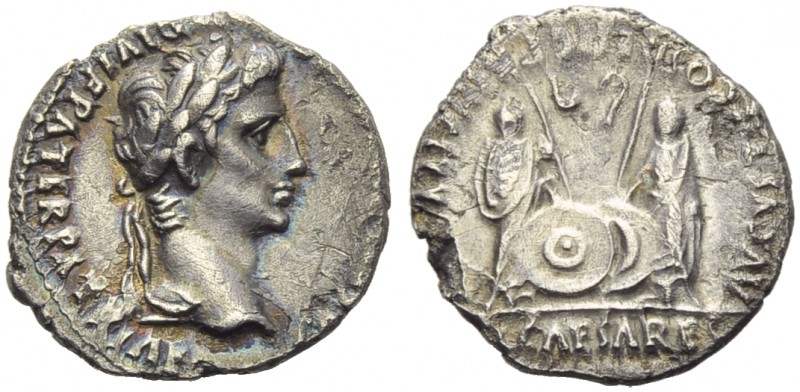 Augustus (27 BC - AD 14), Denarius, Lugdunum, 2 BC - AD 4; AR (g 3,71; mm 18; h ...