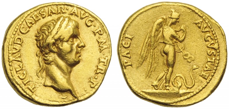 Claudius (41-54), Aureus, Rome, AD 41-42; AV (g 7,70; mm 20; h 12); TI CLAVD CAE...