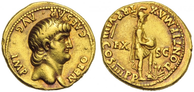Nero (54-68), Aureus, Rome, AD 62-63; AV (g 7,78; mm 19; h 5); NERO CAESAR AVG I...