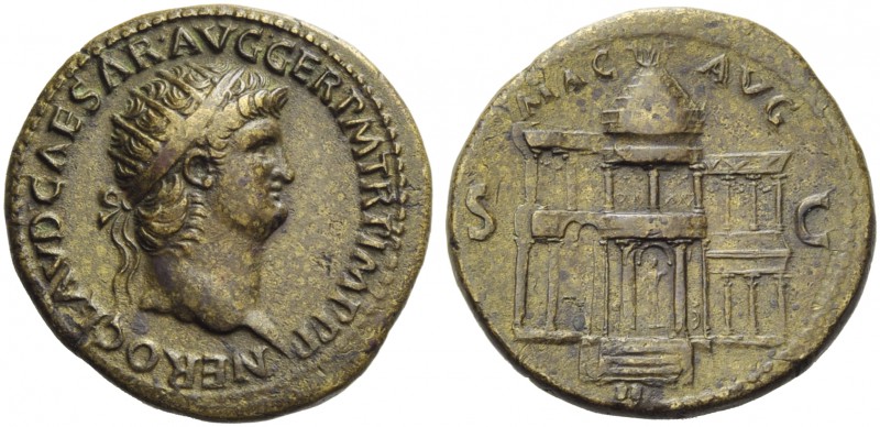 Nero (54-68), Dupondius, Rome, c. AD 64; AE (g 12,33; mm 29; h 6); NERO CLAVD CA...
