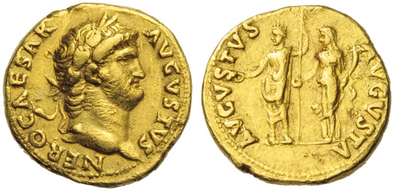 Nero (54-68), Aureus, Rome, AD 65-66; AV (g 7,33; mm 18; h 6); NERO CAESAR - AVG...