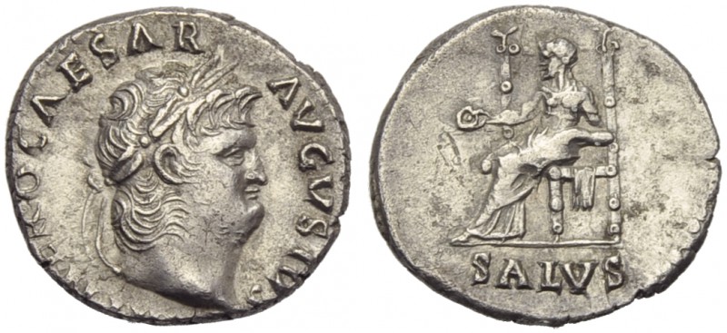 Nero (54-68), Denarius, Rome, c. AD 65-66; AR (g 3,42; mm 18; h 6); NERO CAESAR ...