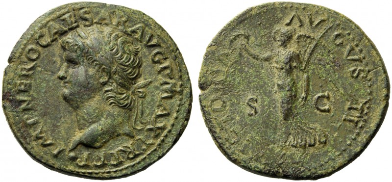 Nero (54-68), Dupondius, Lugdunum, c. AD 66-67; AE (g 12,40; mm 31; h 6); IMP NE...