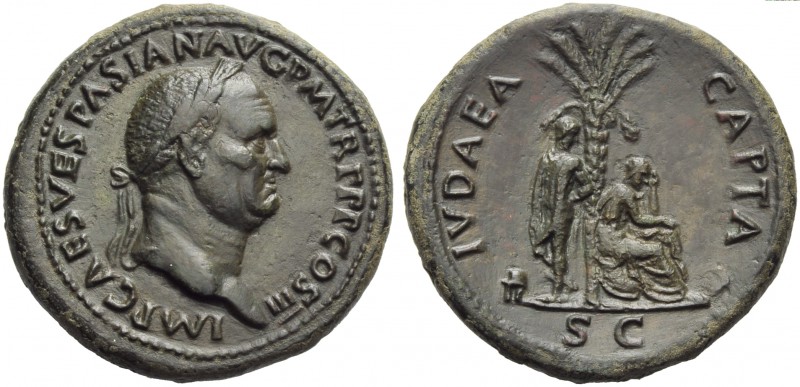 Vespasian (69-79), Sestertius, Rome, AD 71; AE (g 27,56; mm 35; h 6); VESPASIAN ...