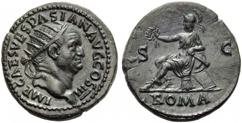 Vespasian (69-79), Dupondius, Rome, AD 71; AE (g 13,83; mm 27; h 5); IMP CAES VE...