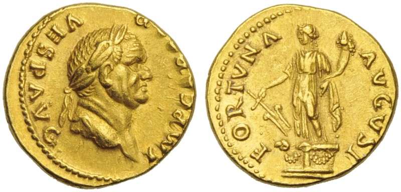Vespasian (69-79), Aureus, Rome, AD 74; AV (g 7,25; mm 19; h 6); IMP CAESAR - VE...