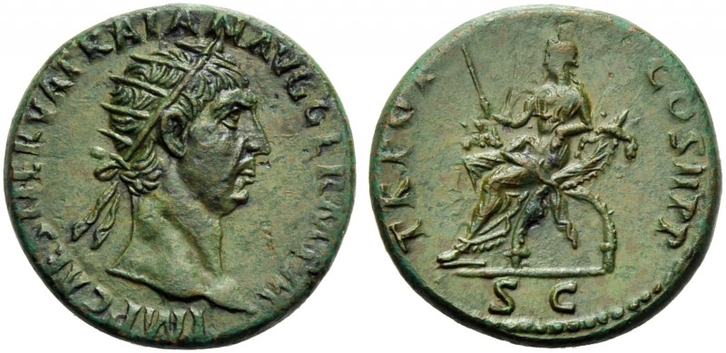 Trajan (98-117), Dupondius, Rome, AD 98-99; AE (g 12,36; mm 27; h 6); IMP CAES N...