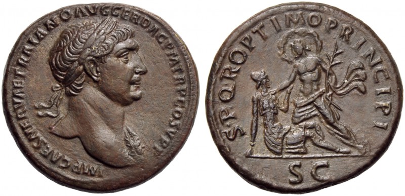 Trajan (98-117), Sestertius, Rome, AD 103-111; AE (g 22,87; mm 34; h 7); IMP CAE...