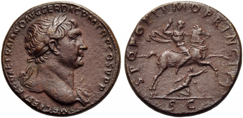 Trajan (98-117), Sestertius, Rome, AD 103-111; AE (g 22,28; mm 33; h 7); IMP CAE...