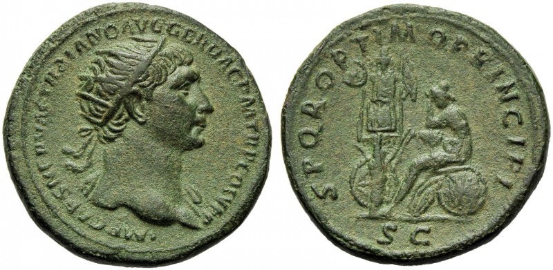 Trajan (98-117), Dupondius, Rome, AD 103-111; AE (g 13,86; mm 29; h 6); IMP CAES...